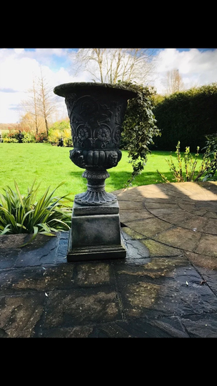 Single French Urn On Plinth