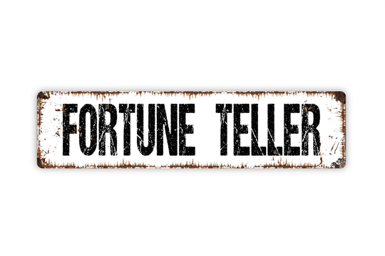 Fortune Teller Metal Sign, Pharmacy Medicine Custom Rustic Street Sign Or Door Name Plate Plaque