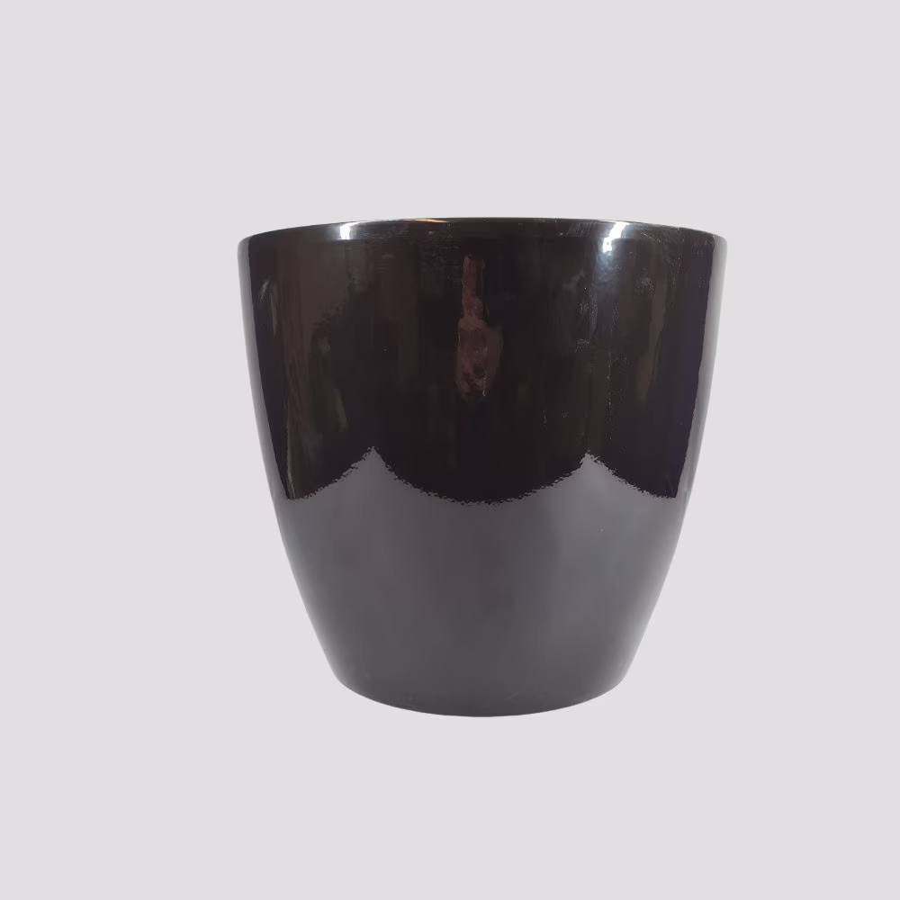 xl Black Gloss Ceramic Planter - Large Indoor Planters