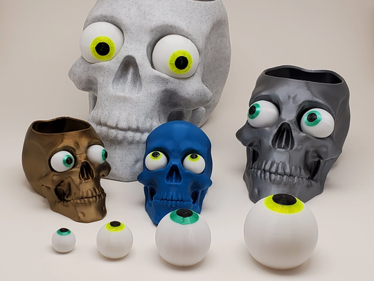Bulging Eyes For Skull Planters & Pots, That Can Be Installed in Skull, These Are Just The Eye Balls. Skulls Sold Separately