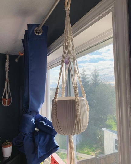 Amethyst Macrame Plant Hanger