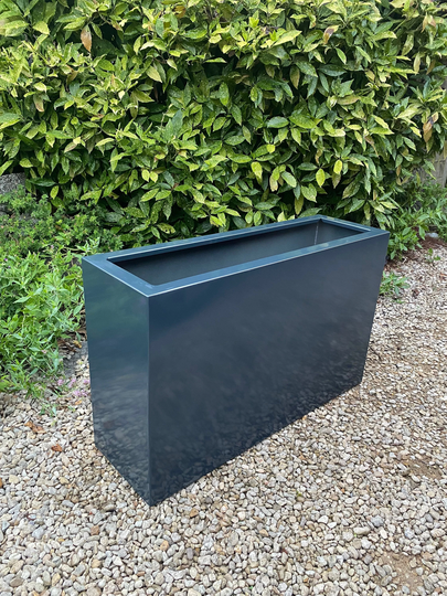 Dark Grey Tall Aluminium Large Garden Planter