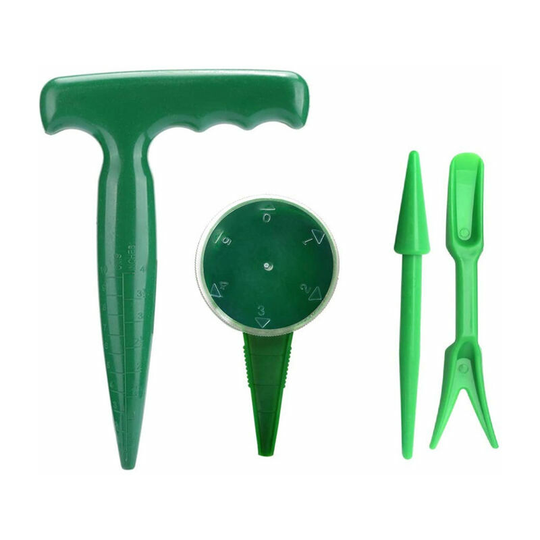 Morejieka - Seed Sower, Seed Seeder Hand Garden Plant Dispenser Portable Hand Dial Sowing Seed Transplanting Gardening Seeder Tools 4 Pack