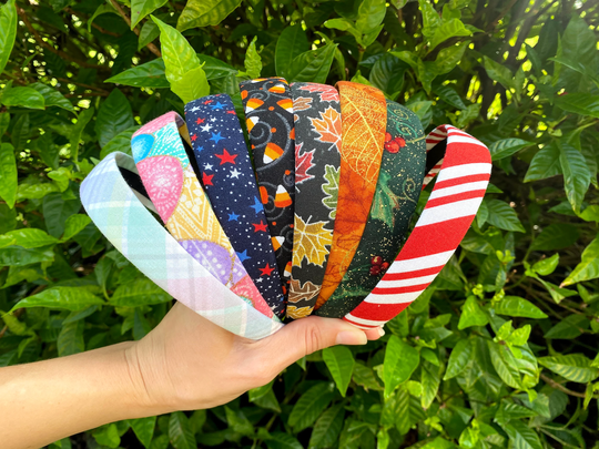 Fabric Covered Headband. Seasonal Holiday Halloween. Christmas. Easter. Fourth Of July. Headband For Women & Girls