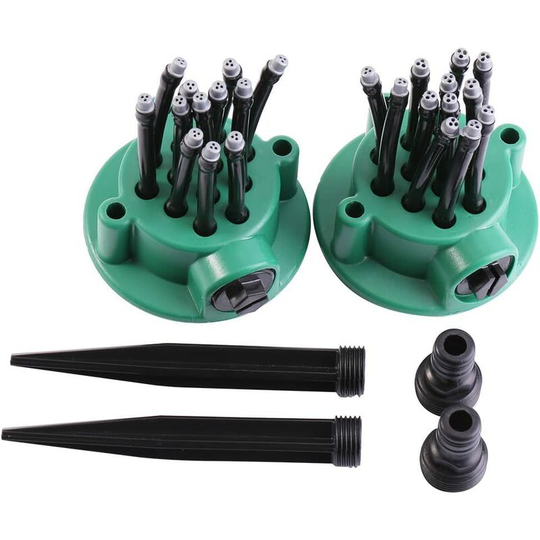 2Pcs Lawn Sprinklers 360° Lawn Sprinkler System Garden Adjustable Water Irrigation for Flowers Herbs Plants