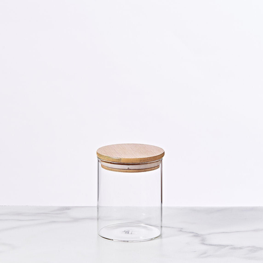 400Ml Jar // Glass With Bamboo Lid Pantry Organisation