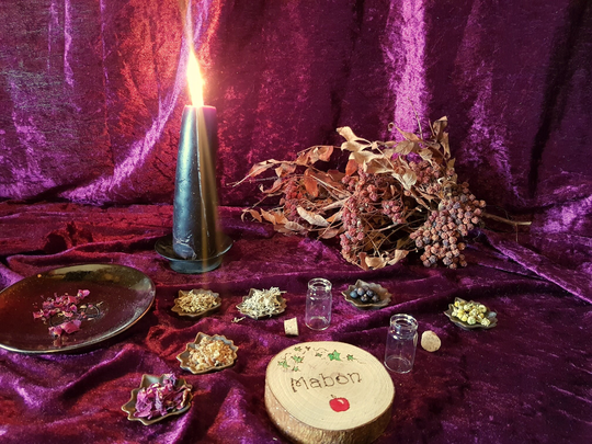 Witches Mabon 7Ml Spell Bottle Potion Set, Wiccan Herbs Kit Pagan Ritual, Offering Charm Gift