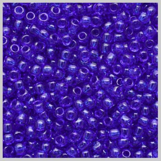 Toho Seed Beads Tr-11-8 Size 11/0 Transparent Cobalt 7.5 Grams Diy