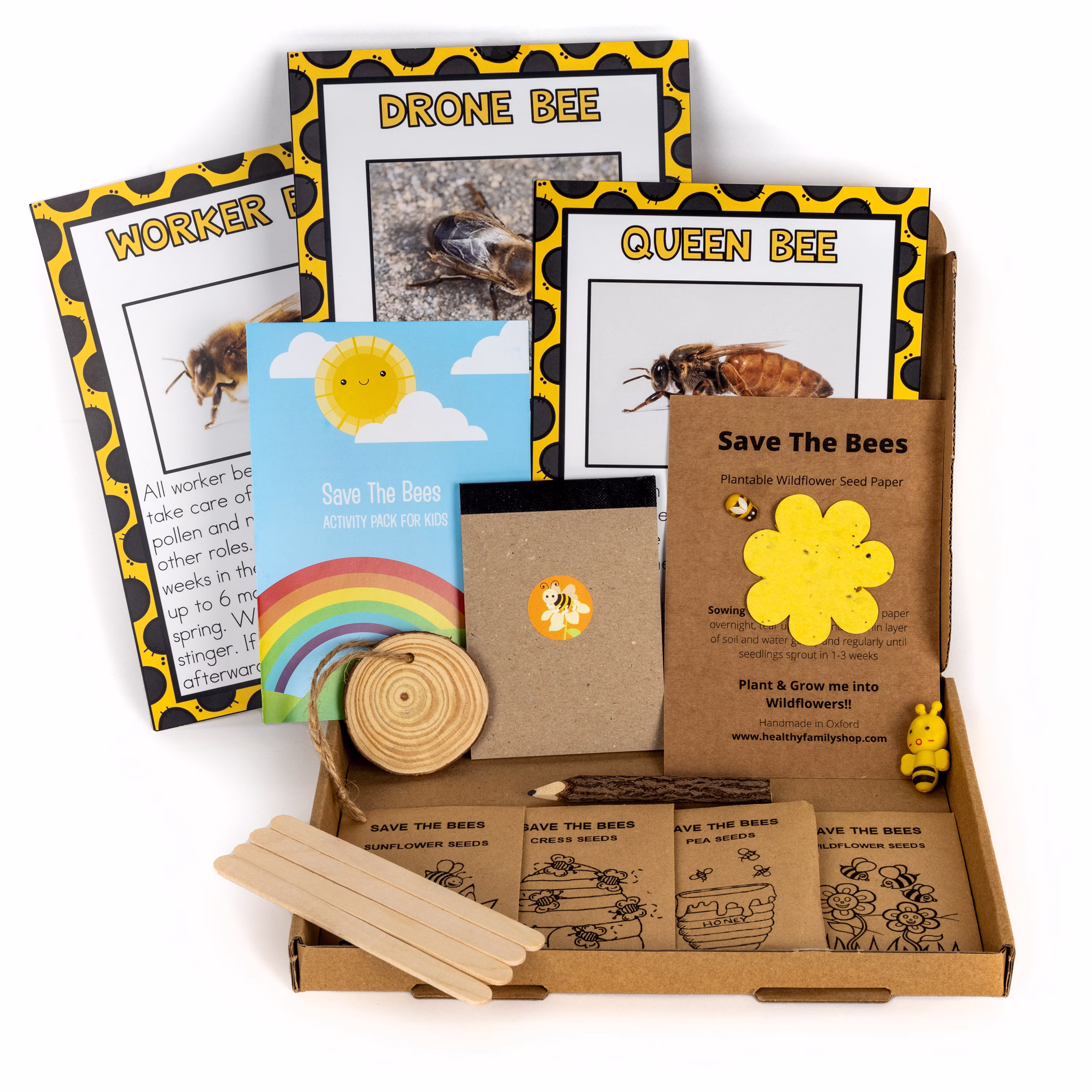 Save The Bees Kids Activity Box, Garden Set For Kids, Gardening Kit, Seed Kits Children Grow Your Own Kit