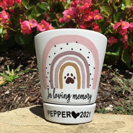 Personalized Dog Memorial Gift | Pet Plant Pot Sympathy Planter Cat Flower Loss