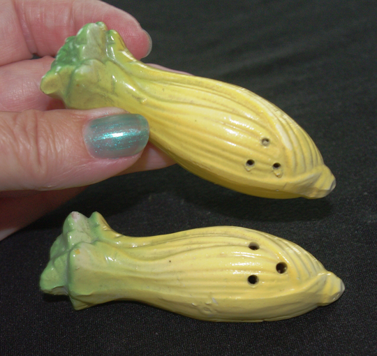 Vintage Kitsch Salt & Pepper Celery Stalks Japan