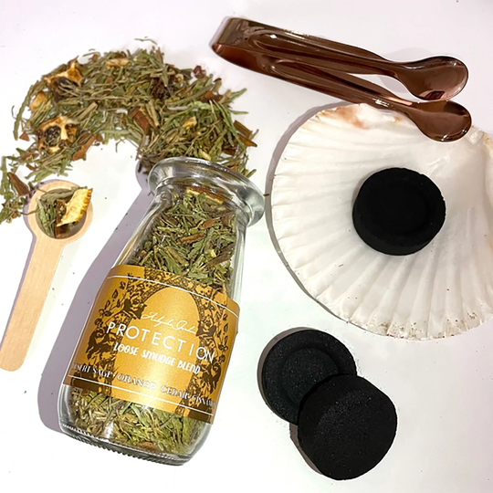 Protection Smudge Kit | Loose Incense Blend Meditation, Cleansing, Purification, Blessings |Loose Sage & Herb Blends| Remove Negative Energy