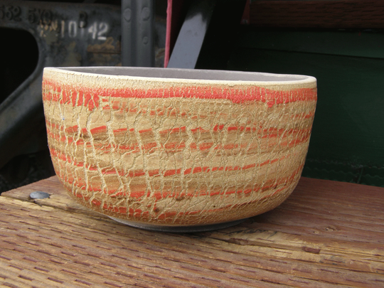 Raku Planter With Drainage Hole 7 X 3 1/2 Inch/1-F