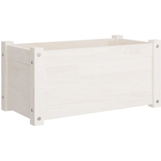 Vidaxl - Garden Planter White 60x31x31 cm Solid Pinewood White