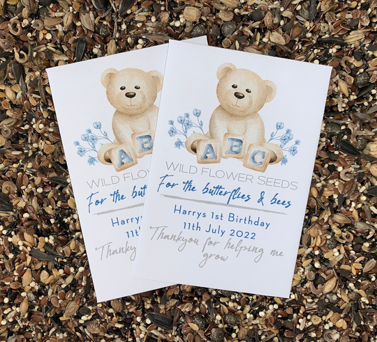 Personalised Seed Packets Envelopes For Christening, Baptism, Birthday