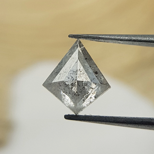 Salt & Pepper Diamond | Kite For Engagement Ring Or Stud Jewelry Natural Untreated Unique Galaxy