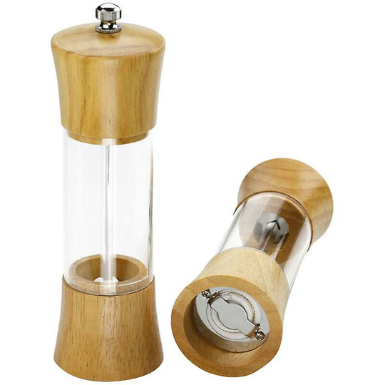 Pepper Spice Salt Mill Shaker Grinder Manual Muller Kitchen Tool Wooden,,