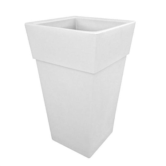Sensation Pyramid - Garden planter for plant and flower arrangements. Outdoor planter pyramid pot 40x70H cm. Capacity 22.5L. Colour white