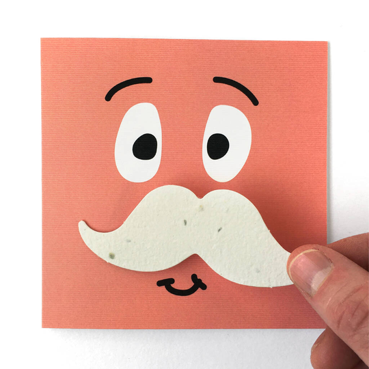 Grow A Mo! Plantable Motif Card Pink