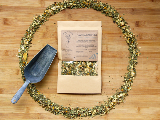 Nausea Ease Tea | Ginger & Turmeric Digestive Aid Vertigo Morning Sickness Upset Stomach