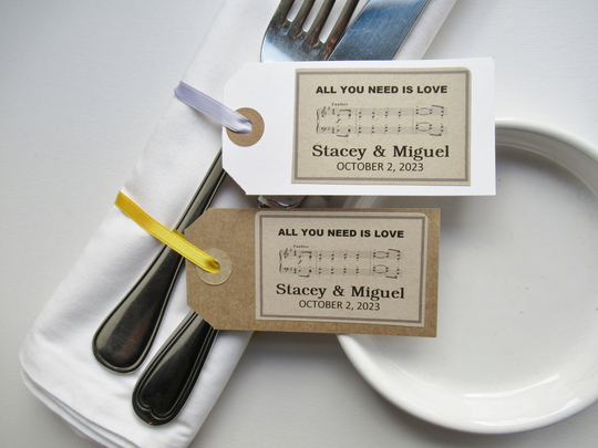 Unique Wedding Table Decor, Personalized Napkin Holders For Weddings & Engagement Parties, All You Need Is Love
