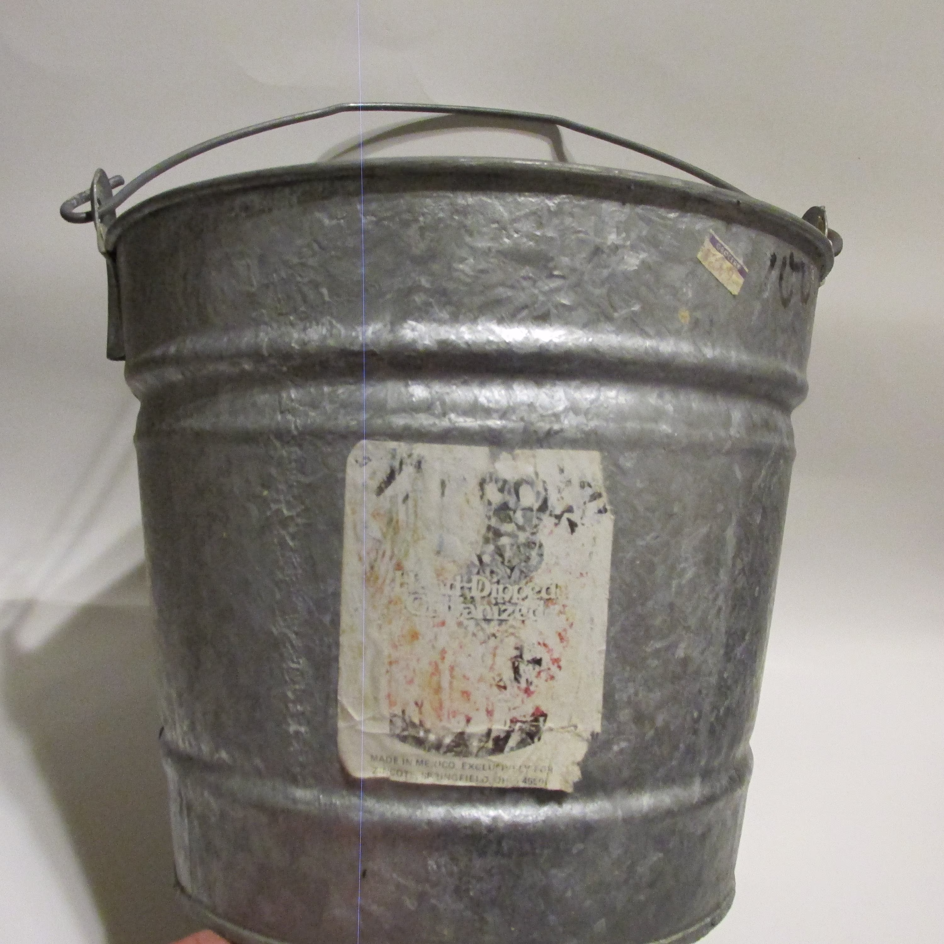 Galvanized Hand Dipped Metal Pail, Made in Mexico, Bucket, Garden, Planter, Farmhouse