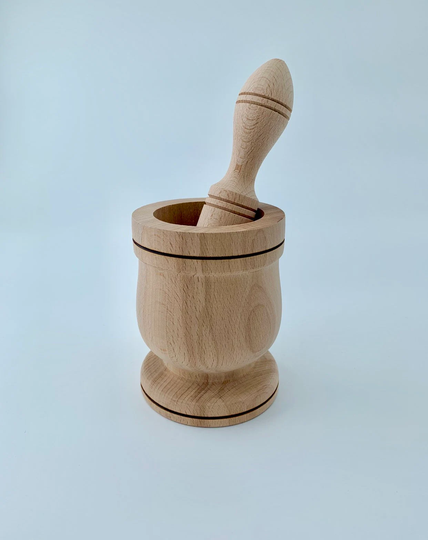 Medium Mortar & Pestle Made Out Of Beech Wood