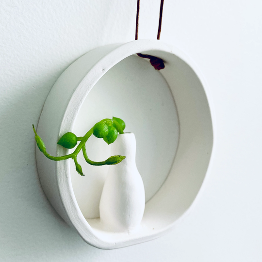Porcelain Petite Orb Planter | Wall Art Mini Pot Plant
