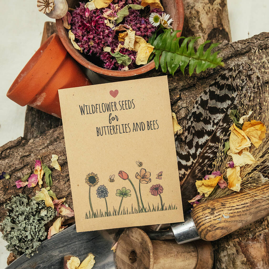 Recycled Wildflower Seed Packet Gift And Favour