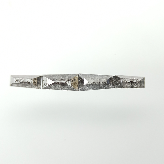 0.32 Ct 4 Pieces Natural Loose Salt & Pepper Diamonds Baguette Shape Diamond Solitaire Diamond Ring Polished
