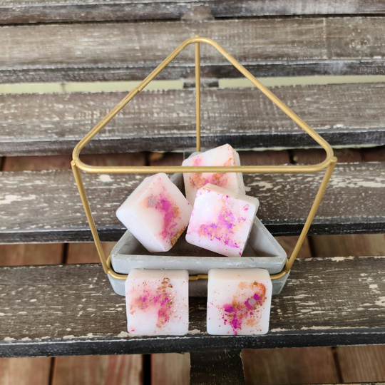 Sea Salt & Orchid Wax Melts | Orchids Soy Shimmery Glitter Handmade Unique
