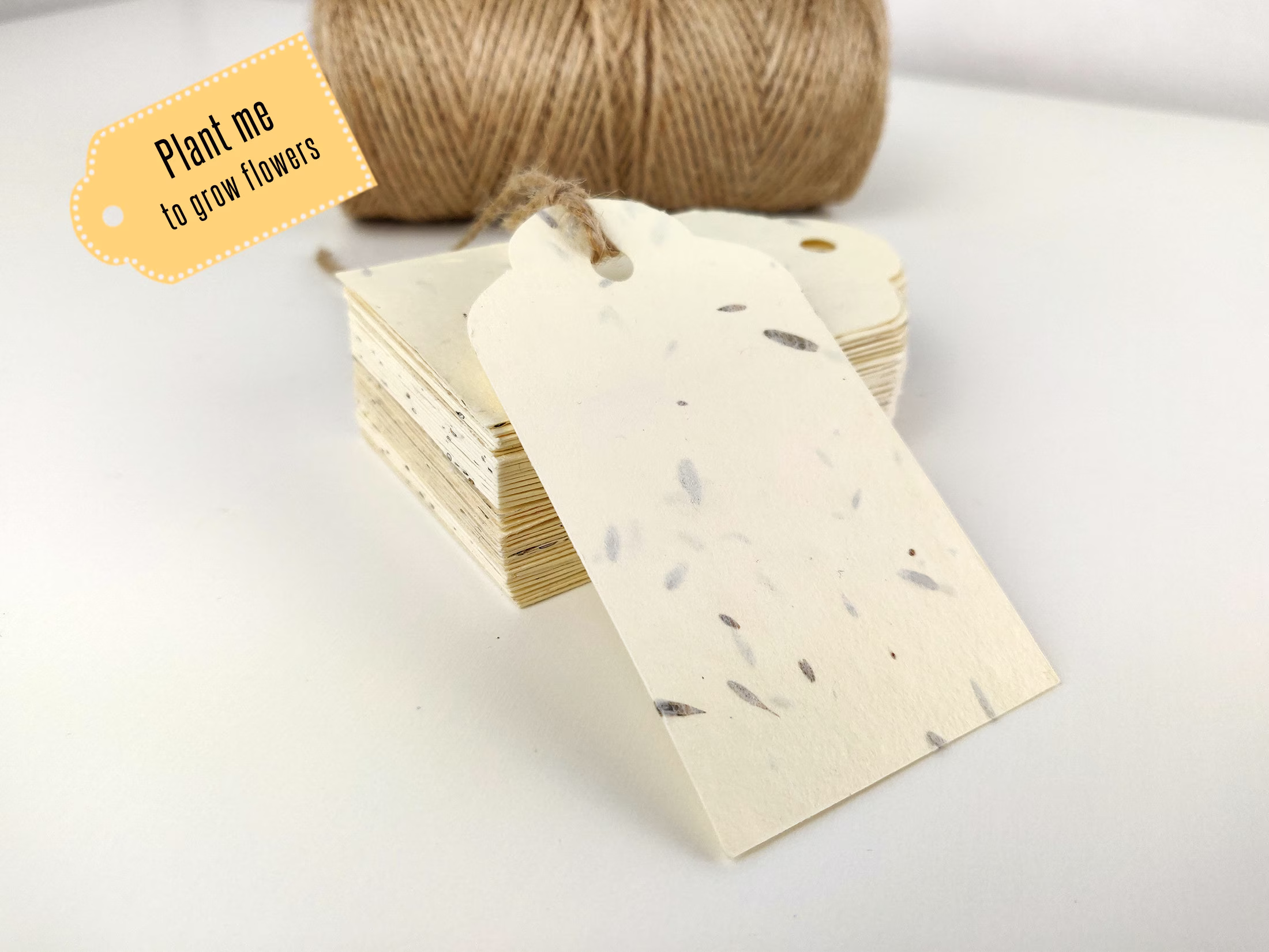 Plantable Seed Gift Tags, Eco Wrapping, British Wildflowers, Party Favour | Eco-Friendly, Biodegradable, Sustainable, | Paper