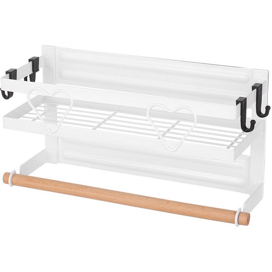 Refrigerator Magnetic Spice Rack Steel Frame Organizer Spice Storage Shelf Magnetic Fridge Rack Kitchen Magnet Organizer Seasoning Bottle Holder with