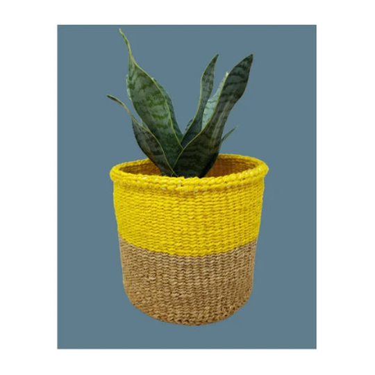 Colorful Baskets, Woven Plant Woven Basket Small, Basket Decor, 6 Inch Basket, Christmas Gifting, Handwoven Planter, African