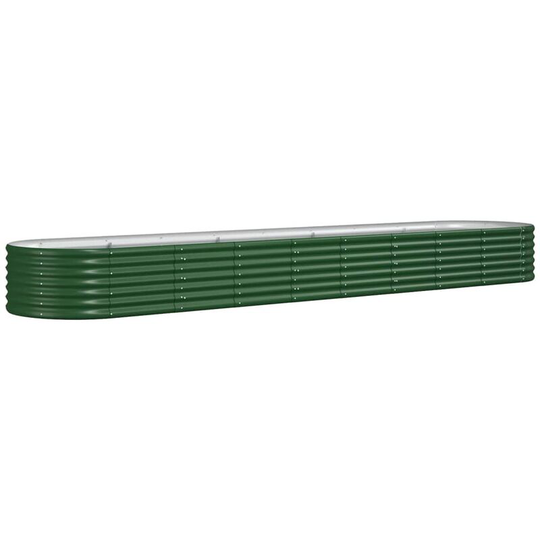 Garden Planter Powder-coated Steel 368x80x36 cm Green Vidaxl Green