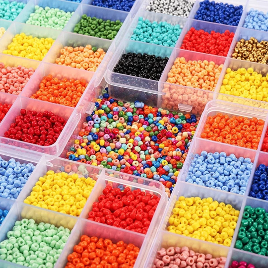 Multicolor Seed Beads, 3mm Glass Beads Crystal Spacer For Jewelry Making Accessories Set, 18Colors 9000Pcs 1 Box