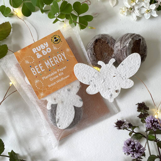 Bee Merry Plantable Paper Grow Kit