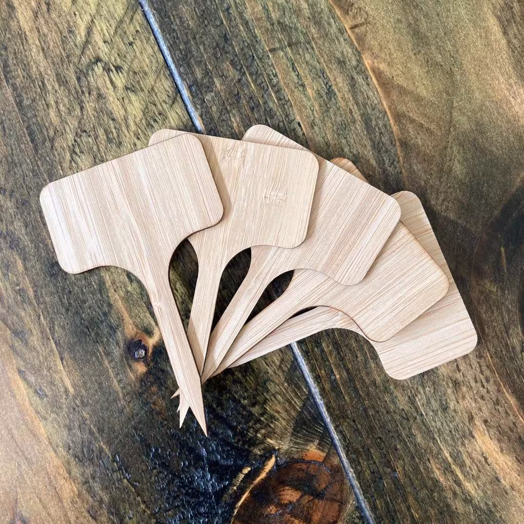 Bamboo Plant Label Markers X10, 20, 40, Herb, Flower, Vegetable, Stake Marker Tags, Spring Gardening Gift, Birthday Gift