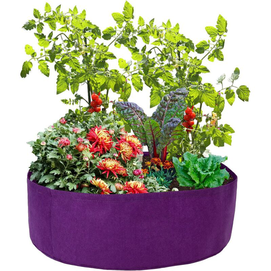 Betterlifegb - Extra Large Fabric Raised Planting Bed, BR-Vie 15 Gallon Round Raised Planter Grow Bag Garden Bed Bag with 6 Tags Planting Grow