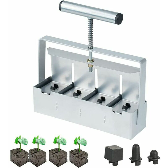 Manual Soil Block Kit - 2' Seeding Soil Blocking Tool