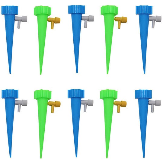 10 automatic watering spikes, adjustable watering spikes for indoor and outdoor garden plants.