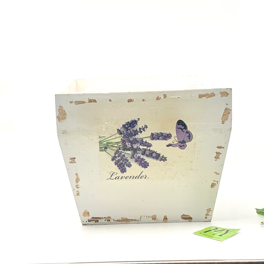 Vintage Set Of Three Decorative Distressed Composite Wood Nesting Boxes Planters Lavander Decor French Country My40Yearcollection