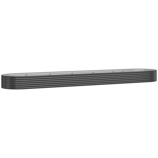Garden Planter Powder-coated Steel 507x100x36 cm Anthracite Vidaxl Anthracite