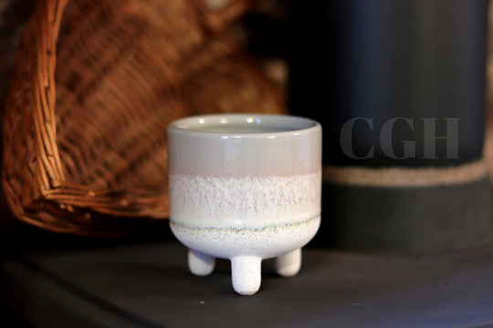 Mini Grey Mojave Glaze Planter, Sass & Belle, Plant Pot Cactus Bohemian Home