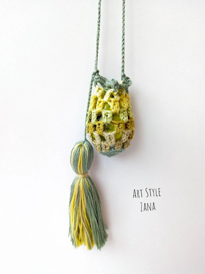 Medicine Bag Pouch Necklace, Necklace Stone Holder, Adjustable Small/Crochet/Crystal Holder