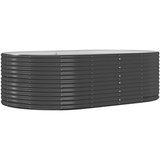 Garden Planter Anthracite 212x140x68 cm Powder-coated Steel Vidaxl Anthracite