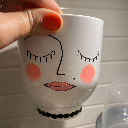 Face Pot | Hand Painted Art