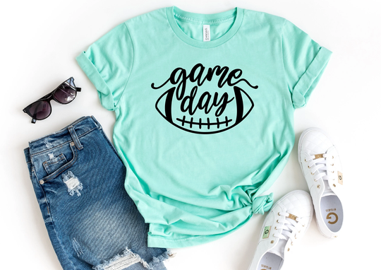 Football Tshirt | Game Day Shirt Sports Shirts For Women Sport Season T-Shirt Gameday Graphic Tee Mom Squad