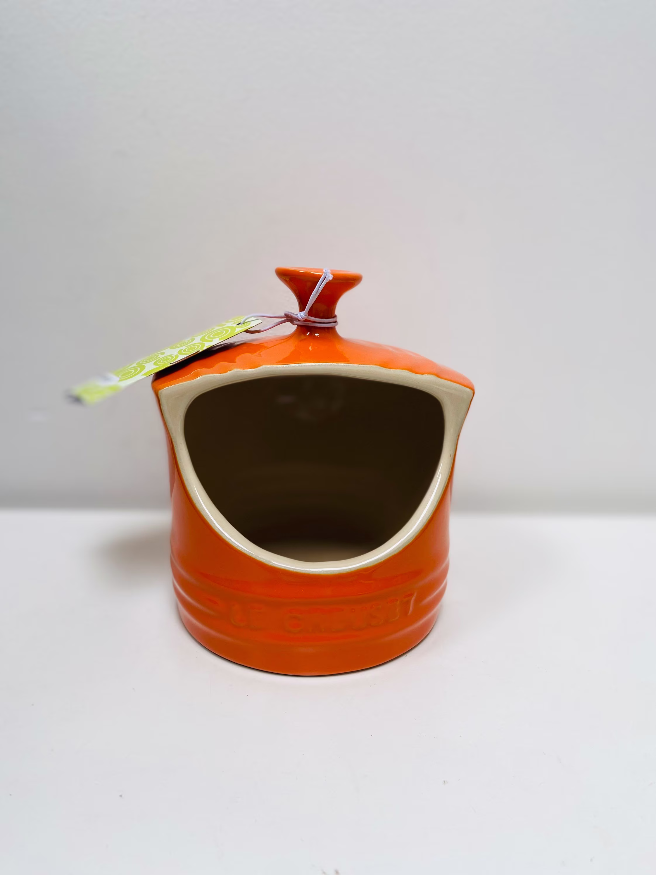 Le Creuset Volcanic Orange Stoneware Salt Pig 14x12cm 100Oz 0.3Lnew