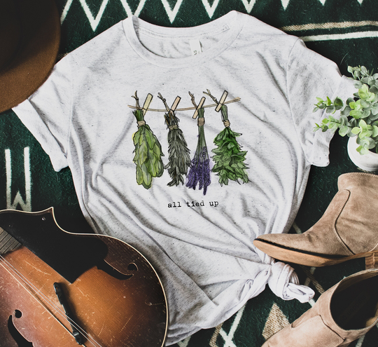 Hanging Herbs T-Shirt - Gift For Gardener, Plants, Flowers, Summer Clothing, Spring Apparel, Plant Lover, Nature, Outdoors